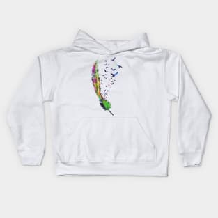 Feather and birds Kids Hoodie